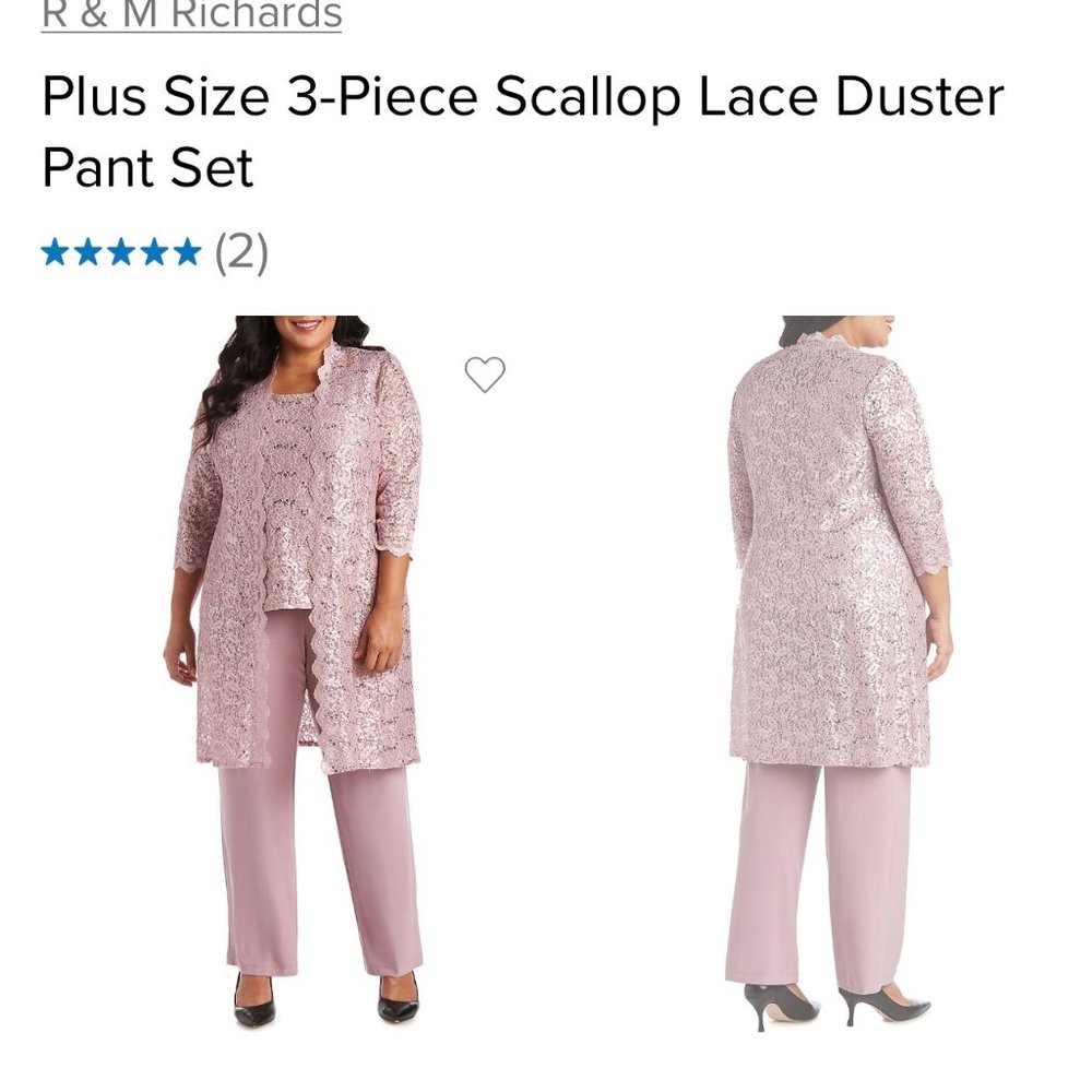 Mother of Bride/Groom 3 piece set. Plus size
